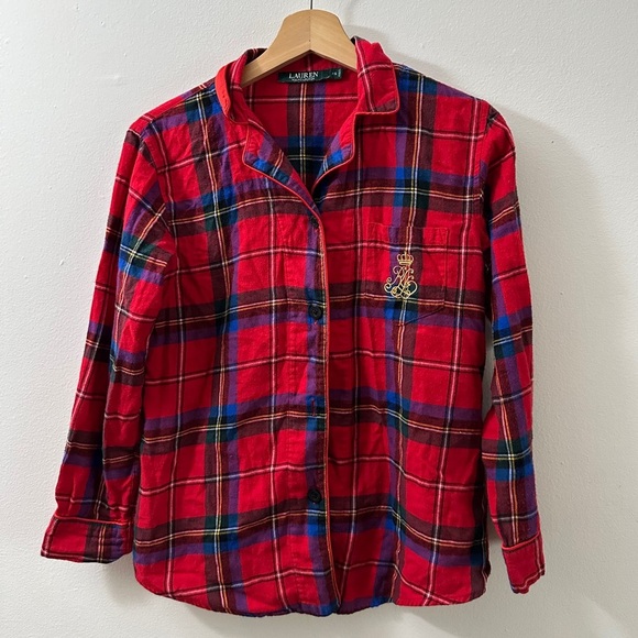 Classic Plaid Button-Down Pajama Shirt - Picture 1 of 6